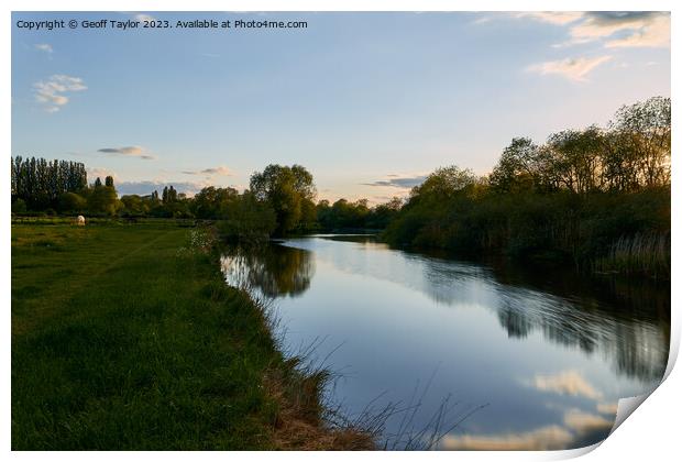 River Gt Ouse at Sunset Print by Geoff Taylor