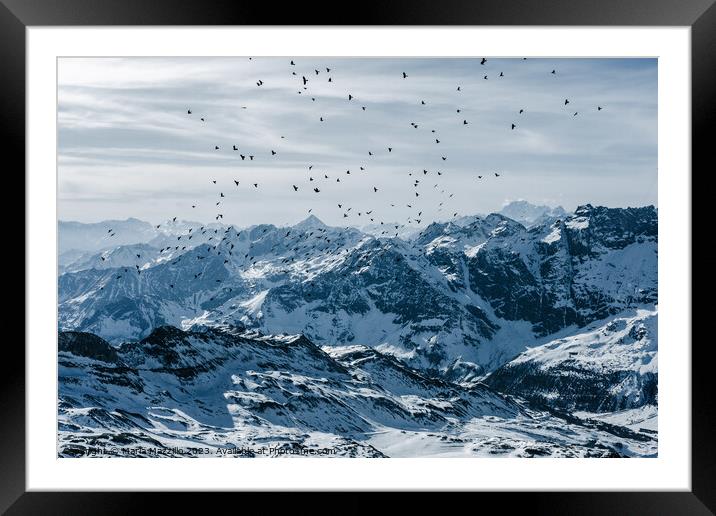 From the top of the Alps Framed Mounted Print by Maria Mazzillo