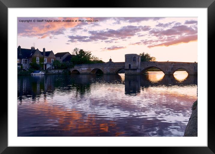 St Ives old bridge Framed Mounted Print by Geoff Taylor