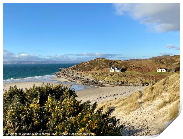 Camusdarrach beach, Morar Print by yvonne & paul carroll