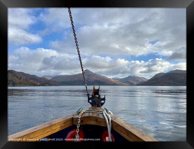 The boat over to Knoydart  Framed Print by yvonne & paul carroll