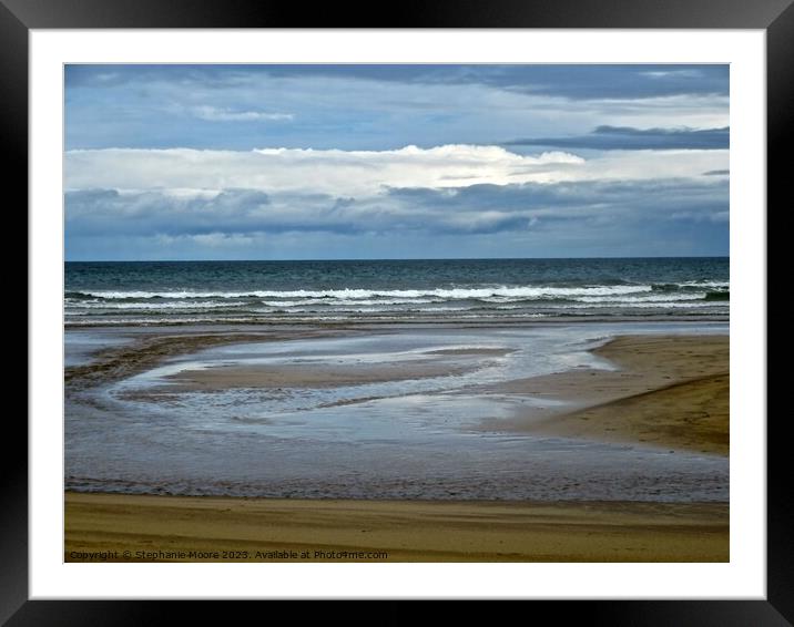 The beach at Downhill, Derry, Northern Ireland Framed Mounted Print by Stephanie Moore