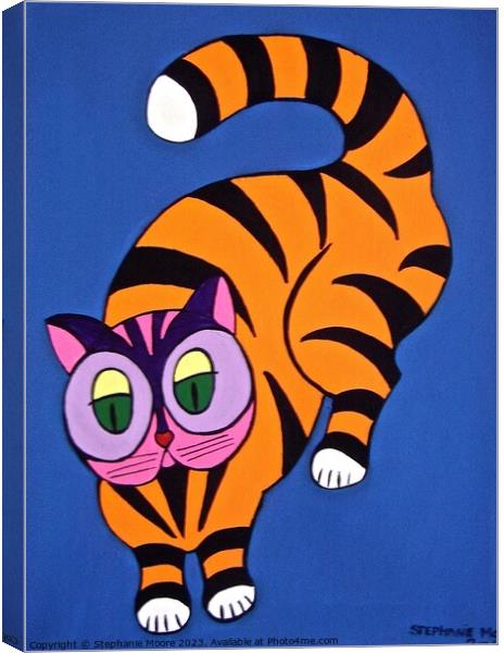 Colourful cat Canvas Print by Stephanie Moore