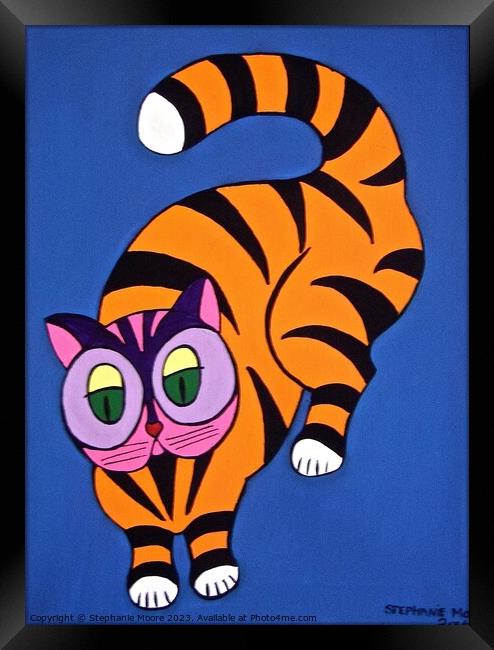 Colourful cat Framed Print by Stephanie Moore