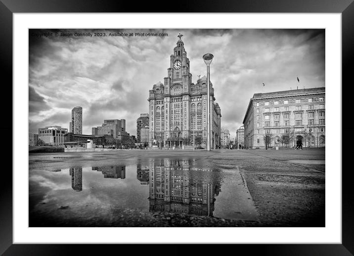 The Royal Liver Building, Liverpool. Framed Mounted Print by Jason Connolly
