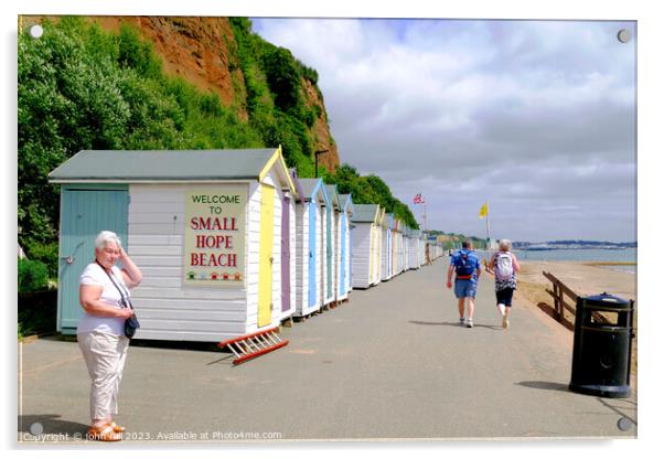 Small Hope Beach. Acrylic by john hill
