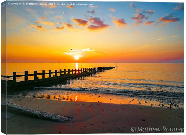Majestic Sunrise over the Rugged Beach of Aberdeen Canvas Print by Mathew Rooney