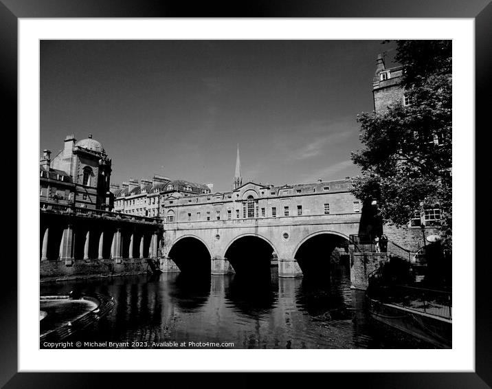 Pulteny Bridge bath Framed Mounted Print by Michael bryant Tiptopimage