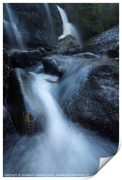 Musdale waterfalls, highlands, Scotland Print by Scotland's Scenery