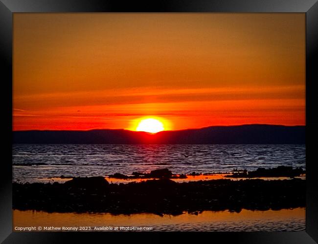 Serene Scottish Beach Sunset Framed Print by Mathew Rooney
