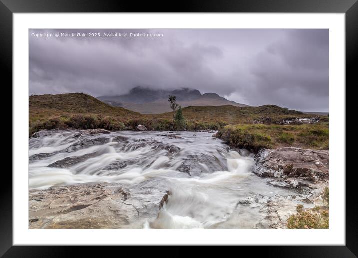 River Sligachan Framed Mounted Print by Marcia Reay