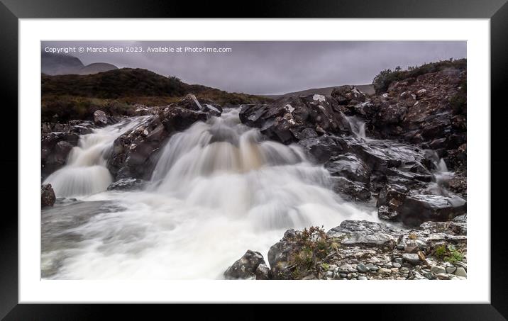 River Sligachan Framed Mounted Print by Marcia Reay