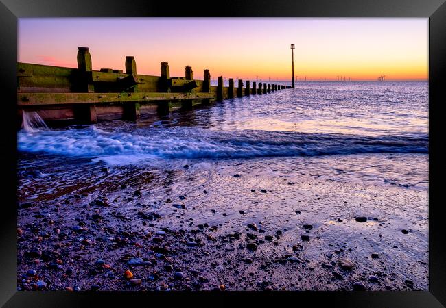 Withernsea Beach Seascape Framed Print by Tim Hill