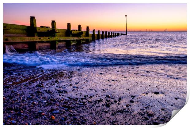 Withernsea Beach Seascape Print by Tim Hill