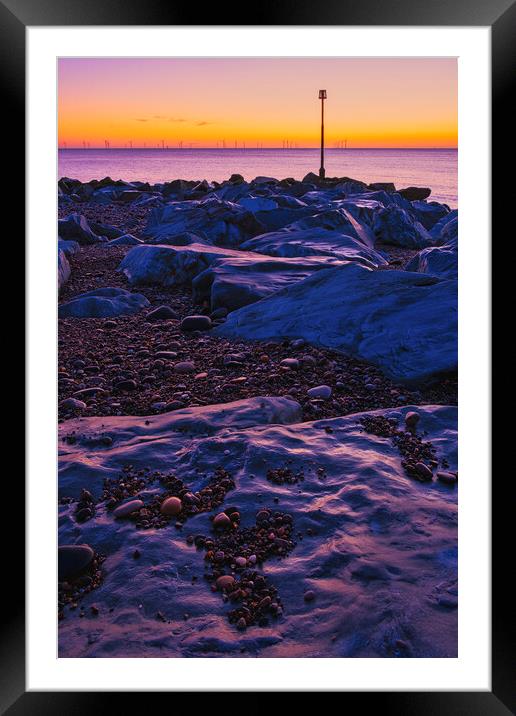 Golden Hour at Withernsea Beach Framed Mounted Print by Tim Hill