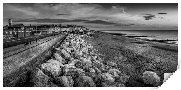 Withernsea Black and White Print by Tim Hill