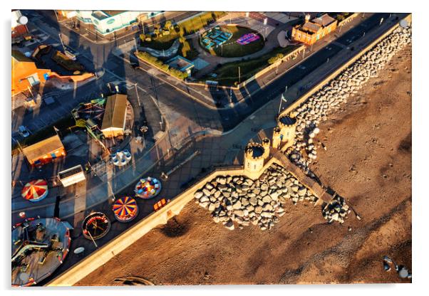 Withernsea Seafront from Above Acrylic by Tim Hill
