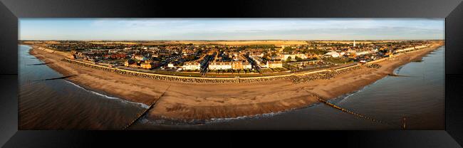 Withernsea Drone Panoramic Framed Print by Tim Hill