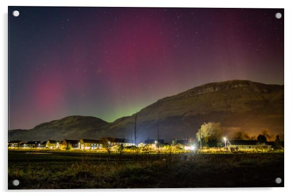 Aurora above the ochils  Acrylic by Jade Scott