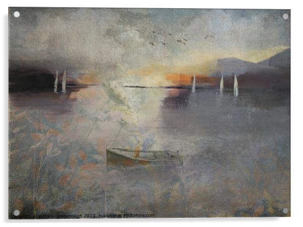 Sunset on the Lake Acrylic by Horace Goodenough