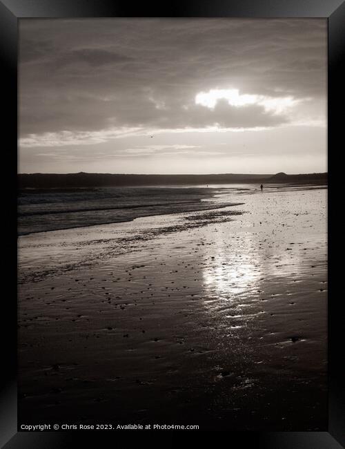 South Beach, Tenby Framed Print by Chris Rose