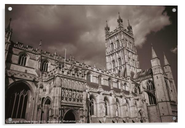 Gloucester Cathedral Acrylic by Chris Rose