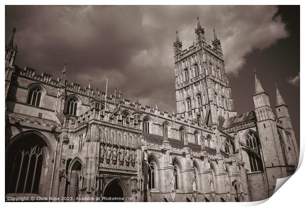 Gloucester Cathedral Print by Chris Rose