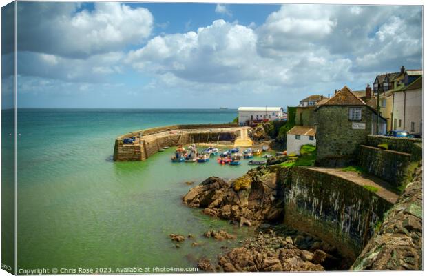 Coverack harbour Canvas Print by Chris Rose