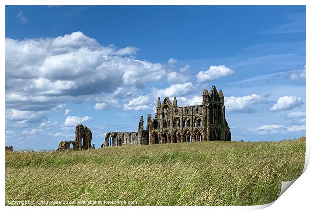 Whitby Abbey Print by Chris Rose