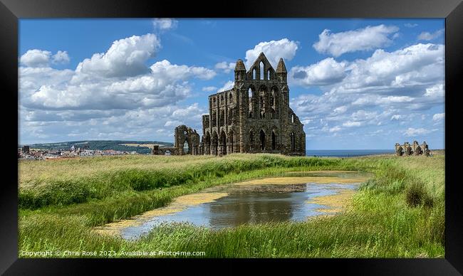 Whitby Abbey Framed Print by Chris Rose