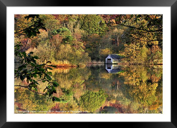 Autumnal Reflections At Rydalwater Framed Mounted Print by Jason Connolly