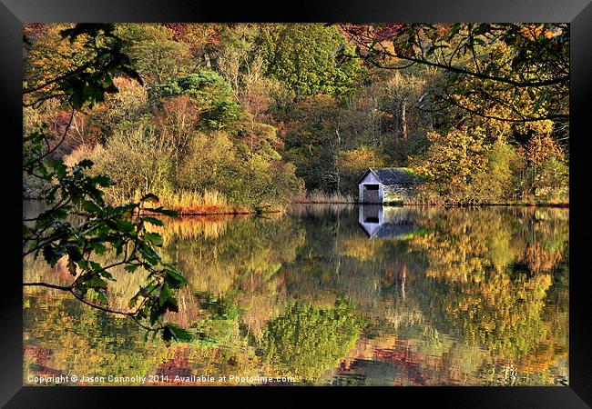 Autumnal Reflections At Rydalwater Framed Print by Jason Connolly