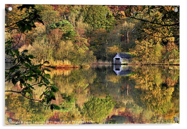 Autumnal Reflections At Rydalwater Acrylic by Jason Connolly