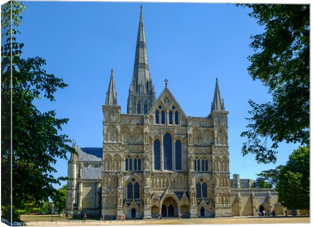 Salisbury Cathedral Canvas Print by Chris Rose