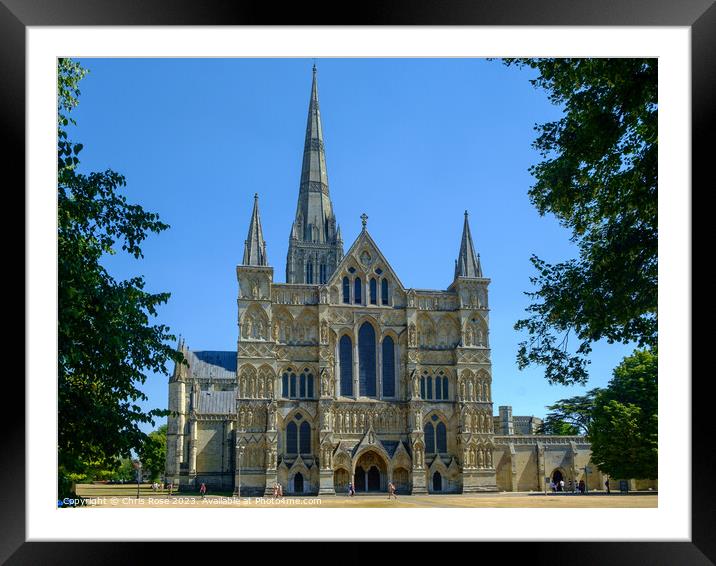 Salisbury Cathedral Framed Mounted Print by Chris Rose