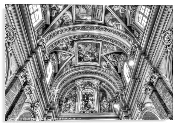 St Paul's Cathedral Mdina Malta Acrylic by David Pyatt
