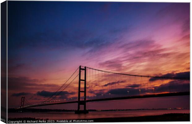 Colours over Humberside Canvas Print by Richard Perks