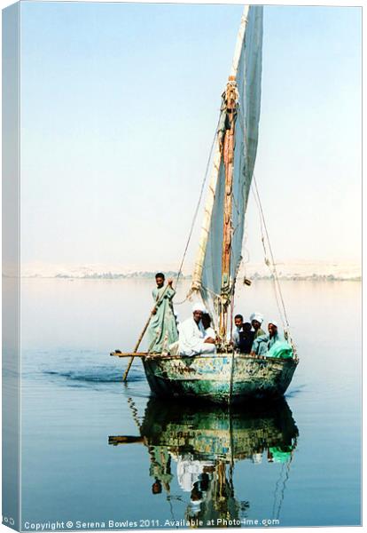 Felucca Ferry on the Nile, Egypt Canvas Print by Serena Bowles