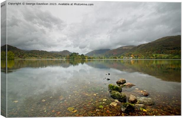 Majestic Grasmere Mountains Canvas Print by George Davidson