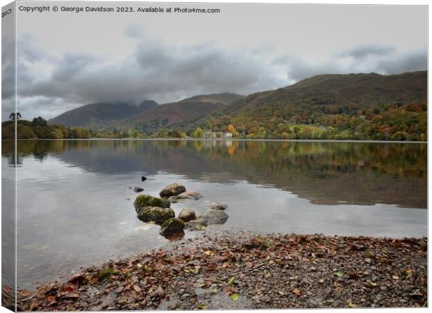 Majestic Reflections of Grasmere Water Canvas Print by George Davidson