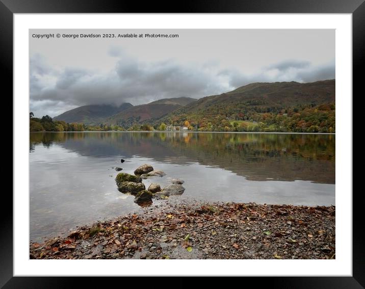 Majestic Reflections of Grasmere Water Framed Mounted Print by George Davidson