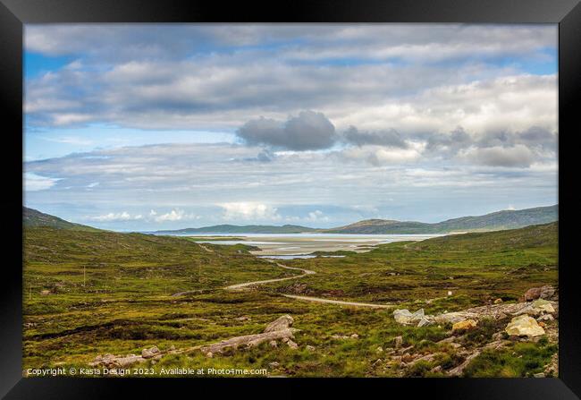 Approaching Luskentyre, Harris, Outer Hebrides Framed Print by Kasia Design