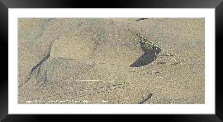 Sand Framed Mounted Print by Sharon Lisa Clarke