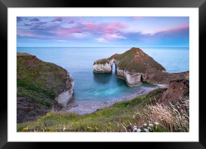 High Stacks Arch,, also known as the drinking dinosaur at Flambo Framed Mounted Print by Martin Williams