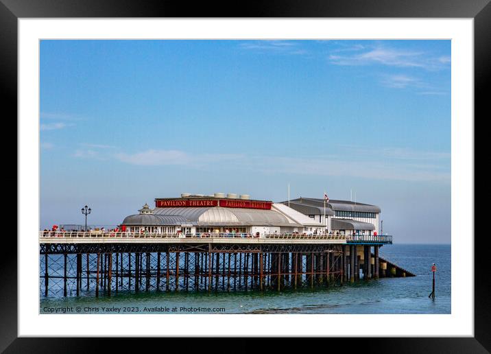Cromer pier on the Norfolk Coast Framed Mounted Print by Chris Yaxley