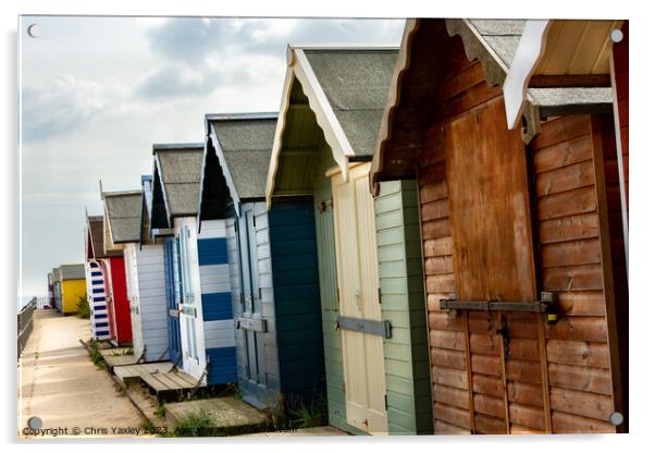 Seaside beach huts Acrylic by Chris Yaxley