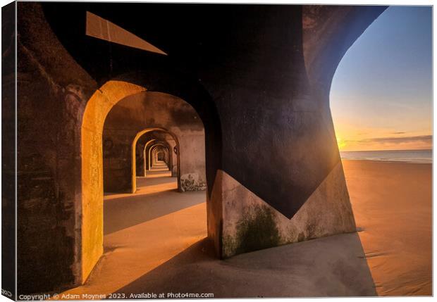 Arches in the sand. Canvas Print by Adam Moynes