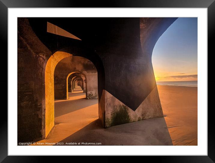 Arches in the sand. Framed Mounted Print by Adam Moynes