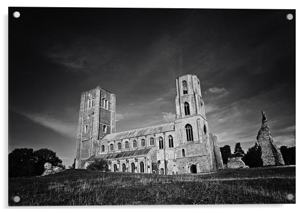 Wymondham Abbey Black & White Acrylic by Paul Macro