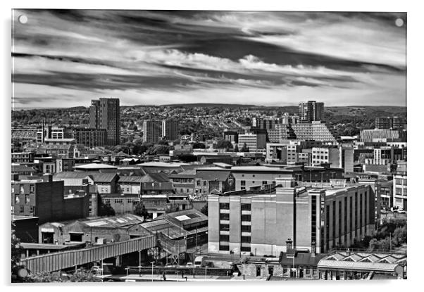 View across Moorfoot, Sheffield Acrylic by Darren Galpin
